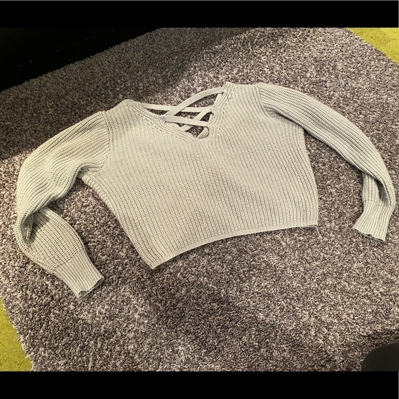 knit crop sweater - Picture 2 of 2